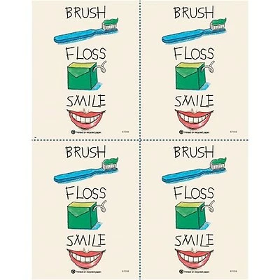 Best Pirce ✔️ Dental Laser Postcards Medical Arts Press® Dental Postcards; For Laser Printer; Brush, Floss, Smile ✔️