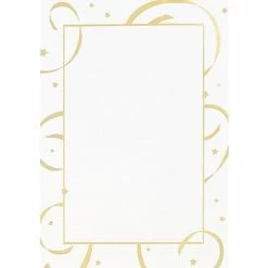 Promo 🌟 Masterpiece Studios Great Papers® Invitations Great Papers® Gold Stars & Streamers Flat Card Invitations With Envelopes, 10/Pack 🔥