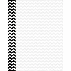 Outlet ⌛ Barker Creek & Lasting Lessons Computer Paper Barker Creek 8 1/2" X 11" Decorative Computer Paper, Black Chevron, 50/Pack (LL739) ⌛