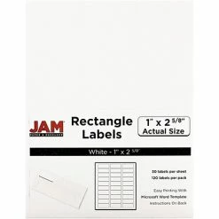 New ✨ JAM Paper® Mailing Address Labels, 1 X 2 5/8, White, 120/pack (4062900) ⭐