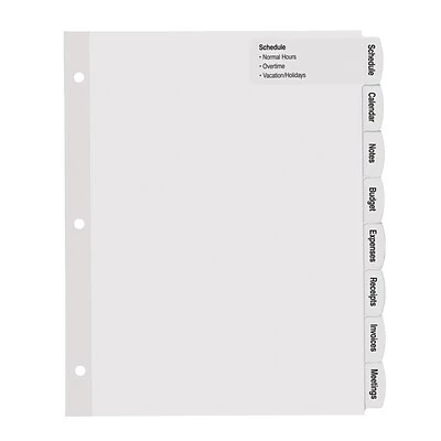 Best Pirce 😍 Binder Accessories Avery Large Printable Big Tab Paper Label Dividers, 8 Tabs, White, 4 Sets/Pack (14439) ❤️ - Image 2