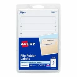 Cheap 🎉 Avery Laser/Inkjet Permanent Print-or-Write File Folder Labels, White, 252 Labels Per Pack (13923/5202) 🥰
