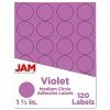 Outlet 😀 Labels JAM Paper Circle Round Label Sticker Seals, 1 2/3 Inch Diameter, Violet Purple, 120/Pack (147627058) 🛒