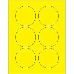 Discount ❤️ Tape Logic® Fluorescent Circle Laser Labels, 3", Fluorescent Yellow, 600/Case (LL195YE) 😉