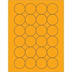 New 🤩 Tape Logic® Fluorescent Circle Laser Labels, 1 2/3", Fluorescent Orange, 2400/Case (LL196OR) 🔔
