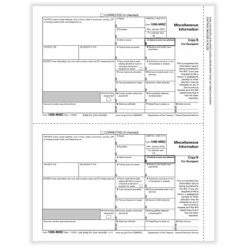 Best Pirce 💯 Tax Forms ComplyRight 1099-MISC 2-Up Recipient Copy B Tax Form, 50/Pack (511150) 🛒