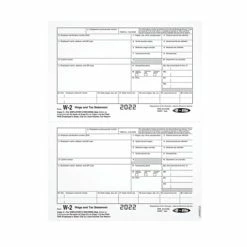 Budget 🔔 W-2 Individual Forms TOPS W-2 Tax Form, 1 Part, Copy C, White, 8 1/2" X 11", 100 Forms/Pack 🔔