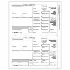 Brand new 😍 Tax Forms ComplyRight 1099-MISC 2-Up Payer Copy C Tax Form, 50/Pack (511250) ❤️