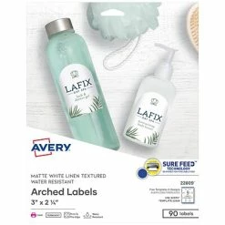 Best Sale 👏 Avery Print-to-the-Edge Laser Specialty Labels, 3" X 2 1/4", White, 9 Labels/Sheet, 10 Sheets/Pack (22809) 🌟