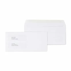 Deals ⌛ Staples Laser Forms Gummed Double-Window Business Envelopes, 4 1/5" X 9", Wove White, 500/Box (473949/19049) 🔥