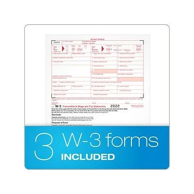 Hot Sale 🔥 W-2 Individual Forms Adams 2022 W-2 Tax Form, White, 50/Pack (STAX650W-22) 🥰 - Image 5