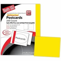 Budget ⌛ Blanke Blanks/USA® Postcards Blanks/USA® Timberline Digital Postcard, 5 1/2" X 4 1/4", Sunfish Yellow, 50/Pack 😍
