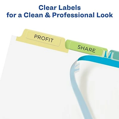 Best Sale 😀 Binder Accessories Avery Index Maker Print & Apply Label Paper Dividers, 5-Tab, Pastel Multicolor, 25 Sets/Box (11992) 🌟 - Image 3