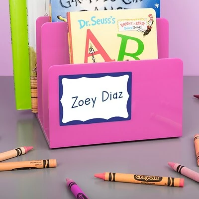 Cheap ⭐ Avery® Name Tag Refills Avery Laser/Inkjet Sticker Name Badge Labels, 2 1/3" X 3 3/8", White W/ Blue Border, 100 Labels Per Pack (5144) 🎉 - Image 4