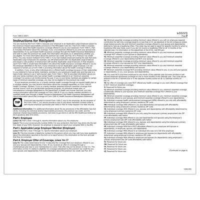 Buy 🔔 Tax Forms ComplyRight 1095-C Tax Form, 500/Pack (1095CIRS500) ⌛ - Image 2