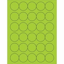 Cheap 🛒 Tape Logic® Fluorescent Circle Laser Labels, 1 1/2", Fluorescent Green, 3000/Case (LL192GN) ✔️