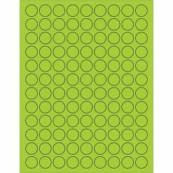 New 🎉 Tape Logic® Fluorescent Circle Laser Labels, 3/4", Fluorescent Green, 10800/Case (LL190GN) 😉