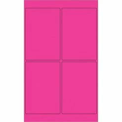 Budget 👏 Tape Logic® Rectangle Laser Labels, 4" X 6", Fluorescent Pink, 400/Case (LL186PK) ⭐