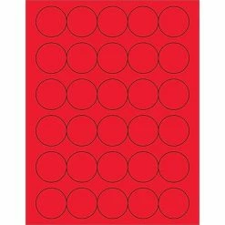 Hot Sale 🤩 Tape Logic® Fluorescent Circle Laser Labels, 1 1/2", Fluorescent Red, 3000/Case (LL192RD) 🔔
