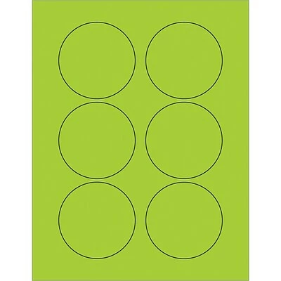 Hot Sale 🔔 Tape Logic® Fluorescent Circle Laser Labels, 3", Fluorescent Green, 600/Case (LL195GN) 👏