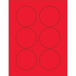 Brand new 😉 Tape Logic® Fluorescent Circle Laser Labels, 3", Fluorescent Red, 600/Case (LL195RD) 🌟