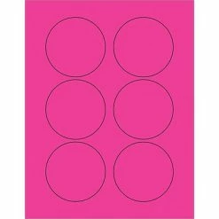 Wholesale 🎉 Tape Logic® Fluorescent Circle Laser Labels, 3", Fluorescent Pink, 600/Case (LL195PK) 🔔