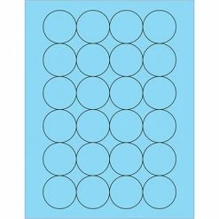 Promo 🔥 Tape Logic® Fluorescent Circle Laser Labels, 1 2/3", Pastel Blue, 2400/Case (LL196BE) 🎉