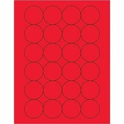 Flash Sale 🎉 Tape Logic® Fluorescent Circle Laser Labels, 1 2/3", Fluorescent Red, 2400/Case (LL196RD) 😉