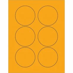 Budget ✨ Tape Logic® Fluorescent Circle Laser Labels, 3", Fluorescent Orange, 600/Case (LL195OR) ⌛