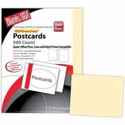 Best reviews of 🎁 Blanke Blanks/USA® Postcards Blanks/USA® Bristol Digital Postcard, 5 1/2" X 4 1/4", Ivory, 125/Pack 👏