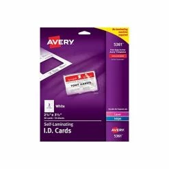 Best reviews of 🎁 Avery® Laminated I.D. And Name Badges Avery ID Cards, White, 30/Box (05361) 😉