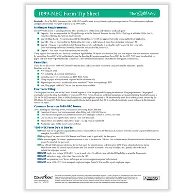 Buy 🎉 ComplyRight Tax Forms TaxRight 1099-NEC 4-Part Laser Tax Form Kit With Software And Envelopes, 10/Pack (NECSC6103ES10) ✔️ - Image 4