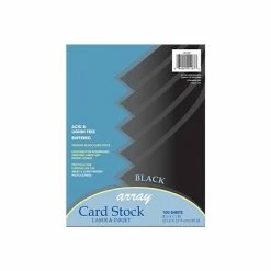 Wholesale 👏 Copy & Printer Paper Array 65 Lb. Cardstock Paper, 8.5" X 11", Black, 100 Sheets/Pack (101187) 💯