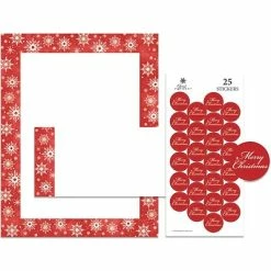 Cheapest 😉 Fun Paper Letterhead; Seasonal Great Papers® Holiday Stationery Kit Snowy Flakes, 25/Count ✔️