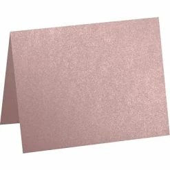 Discount ⌛ Note Cards & Postcards LUX A2 Folded Card (4 1/4 X 5 1/2) 1000/Pack, Misty Rose Metallic - Sirio Pearl® (5020-M203-1000) 🔔