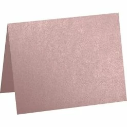 Best deal 🔔 Note Cards & Postcards LUX A6 Folded Card (4 5/8 X 6 1/4) 250/Pack, Misty Rose Metallic - Sirio Pearl® (5030-M203-250) ✔️