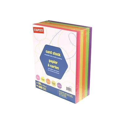 Cheap ⭐ Card Stock Staples 65 Lb. Cardstock Paper, 8.5" X 11", Assorted Colors, 400 Sheets/Pack (25496) ✨ - Image 3