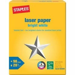 Best Sale 😀 Staples Copy & Printer Paper Laser Paper, 8 1/2" X 11", Bright White, Ream 🌟