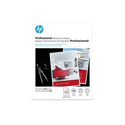 Buy 🛒 Photo Paper & Supplies HP Professional Business Glossy Brochure Paper, 8.5" X 11" (US Letter), 150 Sheets/Pack (4WN10A) ❤️