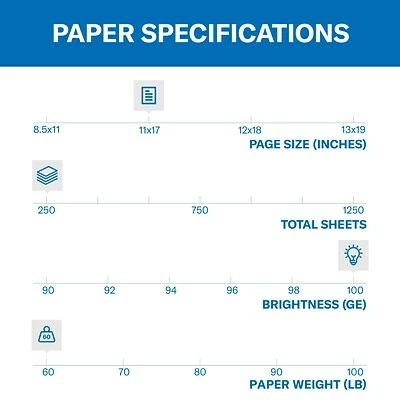 Discount 😀 Copy & Multipurpose Paper 🔨 Hammermill Premium Color Copy Paper, 60 Lbs, 11" X 17", White, 250/Pack (122556) 🔥 - Image 3