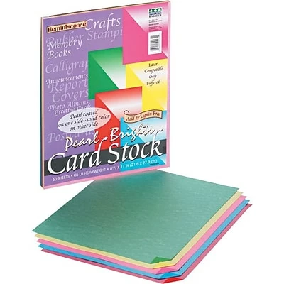 Best deal 👏 Pacon® Reminiscence Card Stock Paper, 65 Lbs. Assorted Bright Colors, 8 1/2"H X 11"W, 50 Sheets/Pk (09131) 👏 - Image 2