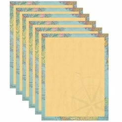 Cheap 🛒 Art Paper & Rolls Teacher Created Resources Travel The Map Computer Paper, 8.5" X 11", Multicolored, 50 Sheets Per Pack, 6 Packs (TCR8569-6) ❤️