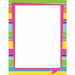 Coupon 🥰 Barker Creek & Lasting Lessons Computer Paper Barker Creek Happy Bright Stripes Computer Paper, 8-1/2" X 11", Multi-color, 50 Sheets/Pack ❤️