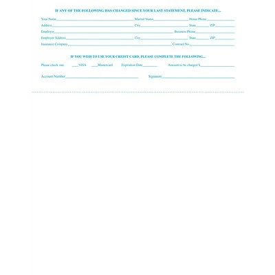 Wholesale ✔️ Medical Arts Press Solid Color Laser Statements; Style A, With Credit Card Information, Blue ✔️ - Image 2