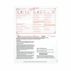Budget 🌟 Tax Forms TOPS W-3 Transmittal Tax Form, 1 Part, White, 8 1/2" X 11", 25 Forms/ Pack 🧨