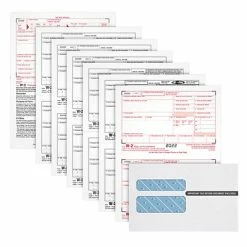 Promo ⌛ W-2 Pre-Packaged Laser Sets TOPS W-2 Tax Form Kit, 6 Part, White, 8 1/2 X 11, Copy A, B, C, D, 1, 2 With 50 Envelopes, 50/Pack (LW2625Q) ⭐
