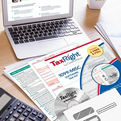 Discount 🎁 ComplyRight 1099 Miscellaneous Pre-Packaged Laser Sets TaxRight 1099-MISC 4-Part Laser Tax Form Kit With Software And Envelopes, 10/Pack (SC6103ES10) 👍 - Image 5