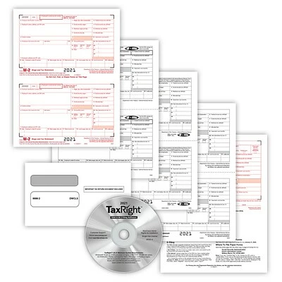 Coupon ⌛ ComplyRight W-2 Pre-Packaged Laser Sets TaxRight W-2 4-Part Laser Tax Form Kit With Software And Envelopes, 10/Pack (SC5645ES10) ❤️ - Image 3