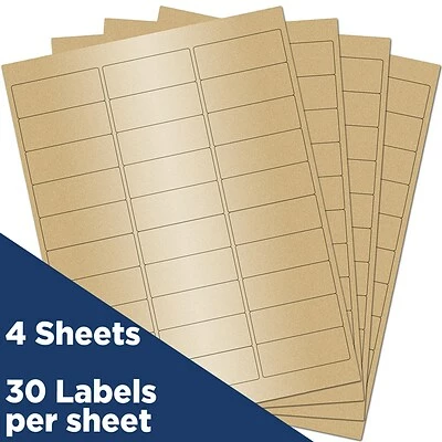 Discount ⌛ JAM Paper Laser/Inkjet Mailing Address Labels, 1" X 2 5/8", Gold Metallic, 120 Labels/Pack (40732537) ⌛ - Image 2
