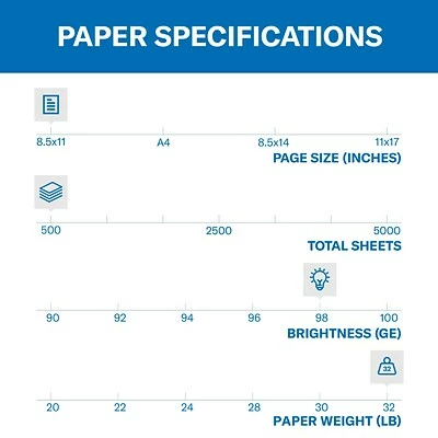 Best Sale 🥰 Copy & Printer Paper 🔨 Hammermill Premium Laser Print 8.5" X 11" Multipurpose Paper, 32 Lbs., 98 Brightness, 500/Ream (104646) ⭐ - Image 3